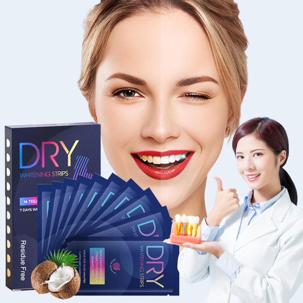 Dry Whitening Strip  Visibly whiter teeth in 7 days